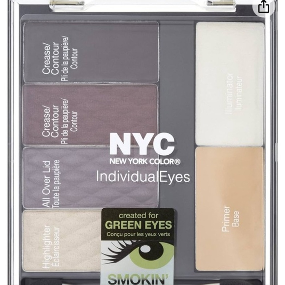 New York Color Individualeyes Custom Compact, Smokey Greens 1.08 Ounce - Smokin’